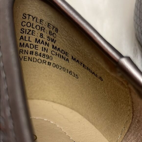 Gold Toe Ballet Graphite Snake Embossed Ballet Flats Size 8.5W BIN 15 - Picture 9 of 9